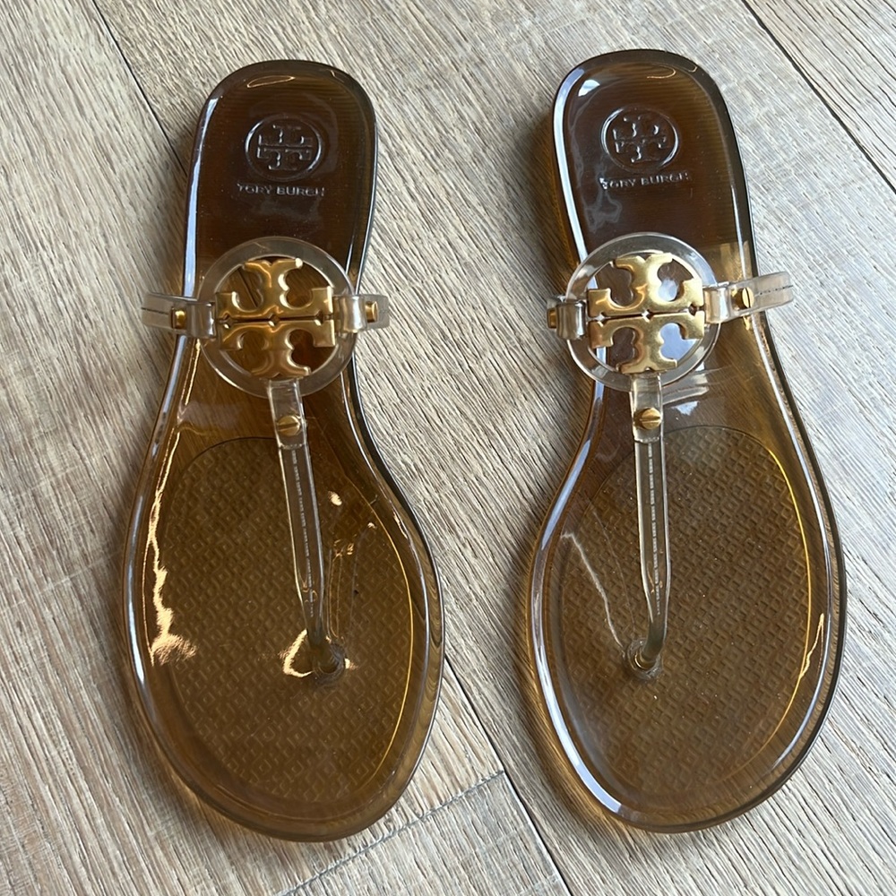 Tory Burch Mini Miller Flat Thong - TPU size 9 brown